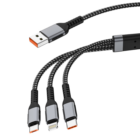 3-IN-1 Multi-Head USB Charging Cable