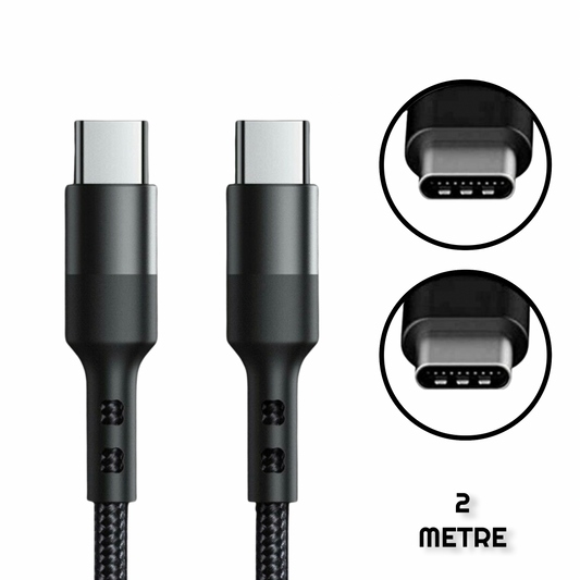 USB Type-C To USB Type-C Braided Cable - 2 Metre