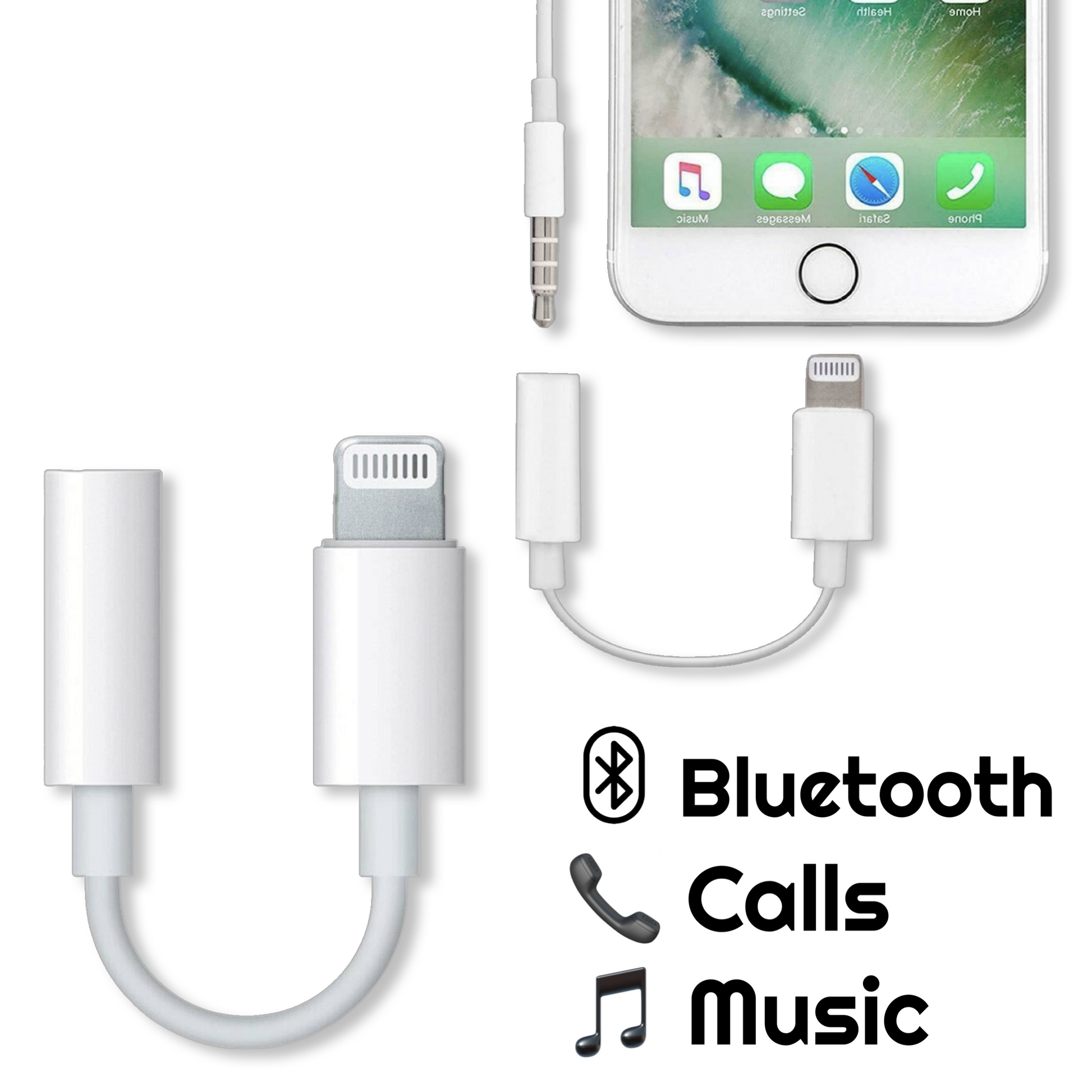 Lightning to 3.5mm Bluetooth Headphone Jack Adapter – Core Cables